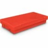 United Visual Products Plastic Utility Tray Red 26" L X 12-1/2" W X 4-1/2 H - Pkg Qty 5