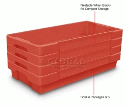 United Visual Products Plastic Utility Tray Red 26" L X 12-1/2" W X 4-1/2 H - Pkg Qty 5 -Containers & Organizers Sales Store 443034RD 2wco