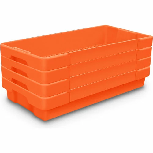United Visual Products Plastic Utility Tray Orange 26" L X 12-1/2" W X 4-1/2 H - Pkg Qty 5 2 United Visual Products Plastic Utility Tray Orange 26" L X 12-1/2" W X 4-1/2 H - Pkg Qty 5 - Image 2