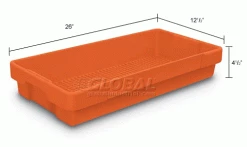 United Visual Products Plastic Utility Tray Orange 26" L X 12-1/2" W X 4-1/2 H - Pkg Qty 5 9 United Visual Products Plastic Utility Tray Orange 26" L X 12-1/2" W X 4-1/2 H - Pkg Qty 5 -Containers & Organizers Sales Store 443034RG dim