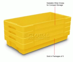 United Visual Products Plastic Utility Tray Yellow 26" L X 12-1/2" W X 4-1/2 H - Pkg Qty 5 -Containers & Organizers Sales Store 443034YL 2wco