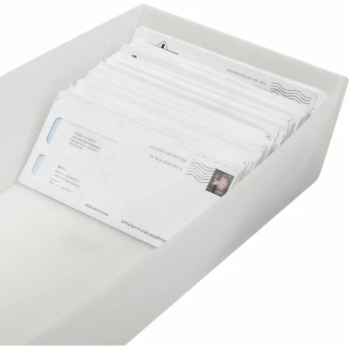 Global Industrial™ Corrugated Plastic Mail Tray 24-1/2 X 12 X 4-1/2 Natural - Pkg Qty 10 2 Global Industrial™ Corrugated Plastic Mail Tray 24-1/2 X 12 X 4-1/2 Natural - Pkg Qty 10 - Image 2