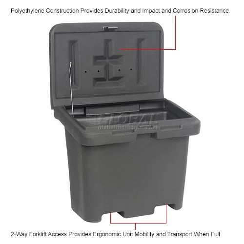 Buyers Products Poly Bulk Container 9031100 - 36"L x 24"W x 30"H, Black 8 Buyers Products Poly Bulk Container 9031100 - 36"L x 24"W x 30"H, Black - Image 8