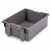 ORBIS Stack-N-Nest Pallet Container GS6040-18 - 23-5/8 x 15-3/4 x 7-1/8 Gray