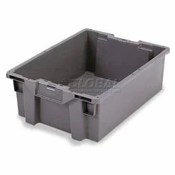 ORBIS Stack-N-Nest Pallet Container GS6040-18 - 23-5/8 x 15-3/4 x 7-1/8 Gray