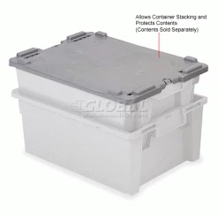 ORBIS Lid CGS6040 For Stack-N-Nest Pallet Container 23-5/8 x 15-3/4 x 1-1/4 Gray -Containers & Organizers Sales Store 443120 2wco
