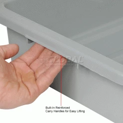 Global Industrial™ Nesting Tote Box 20-1/4"Lx15-1/4"Wx5"H Gray - Pkg Qty 6 -Containers & Organizers Sales Store 443326 2wco