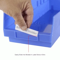 Aigner Tri-Dex TR-0813 Slide-In Label Holder 13/16" x 3" for Shelf Bins, Price per Pack of 25 -Containers & Organizers Sales Store 443429IN 3wco