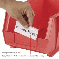 Aigner Tri-Dex TR-1754 Slide-In Label Holder 1-3/4" x 4" for Stacking Bins, Price per Pack of 25 -Containers & Organizers Sales Store 443432IN 2wco