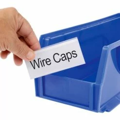 Aigner Tri-Dex TR-2400 Slide-In Label Holder 2" x 4" for Stacking Bins, Price per Pack of 25 -Containers & Organizers Sales Store 443433 02