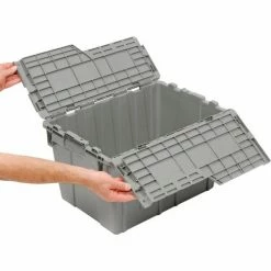 ORBIS Flipak® Distribution Container FP182 - 21-13/16 x 15-3/16 x 12-7/8 Gray -Containers & Organizers Sales Store 443503GY 04
