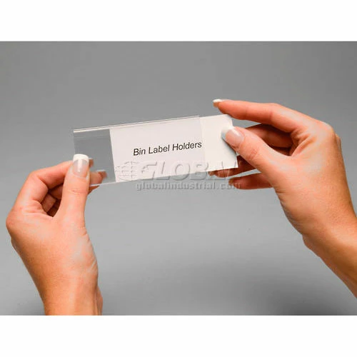 Aigner Tri-Dex TR-1253 Slide-In Label Holder 1-1/4" x 3" for Stacking Bins, Price per Pack of 25 - Pkg Qty 2 1 Aigner Tri-Dex TR-1253 Slide-In Label Holder 1-1/4" x 3" for Stacking Bins, Price per Pack of 25 - Pkg Qty 2