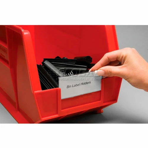 Aigner Tri-Dex TR-1253 Slide-In Label Holder 1-1/4" x 3" for Stacking Bins, Price per Pack of 25 - Pkg Qty 2 2 Aigner Tri-Dex TR-1253 Slide-In Label Holder 1-1/4" x 3" for Stacking Bins, Price per Pack of 25 - Pkg Qty 2 - Image 2