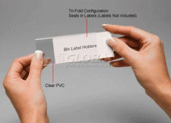 Aigner Tri-Dex TR-2400 Slide-In Label Holder 2" x 4" for Stacking Bins, Price per Pack of 25 - Pkg Qty 2 -Containers & Organizers Sales Store 443521 1wco