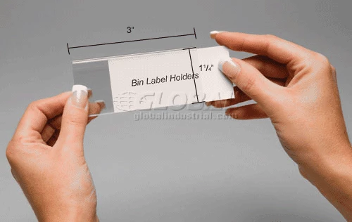 Aigner Tri-Dex TR-1253 Slide-In Label Holder 1-1/4" x 3" for Stacking Bins, Price per Pack of 25 - Pkg Qty 2 5 Aigner Tri-Dex TR-1253 Slide-In Label Holder 1-1/4" x 3" for Stacking Bins, Price per Pack of 25 - Pkg Qty 2 - Image 5