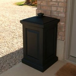 Mayne Berkshire Outdoor Storage Box 4835-B - 20"L x 20"W x 37-3/4"H, Black -Containers & Organizers Sales Store 4835 B 03