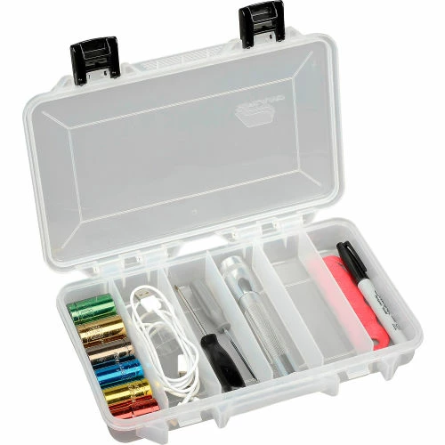Plano Molding Plano StowAway® 6 Fixed Compartment Box, 11"L x 7-1/4"W x 1-3/4"H, Clear - Pkg Qty 6 1 Plano Molding Plano StowAway® 6 Fixed Compartment Box, 11"L x 7-1/4"W x 1-3/4"H, Clear - Pkg Qty 6