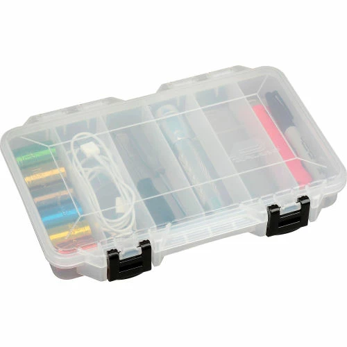 Plano Molding Plano StowAway® 6 Fixed Compartment Box, 11"L x 7-1/4"W x 1-3/4"H, Clear - Pkg Qty 6 2 Plano Molding Plano StowAway® 6 Fixed Compartment Box, 11"L x 7-1/4"W x 1-3/4"H, Clear - Pkg Qty 6 - Image 2