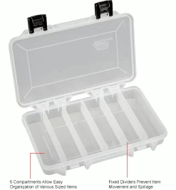 Plano Molding Plano StowAway® 6 Fixed Compartment Box, 11"L x 7-1/4"W x 1-3/4"H, Clear - Pkg Qty 6 23 Plano Molding Plano StowAway® 6 Fixed Compartment Box, 11"L x 7-1/4"W x 1-3/4"H, Clear - Pkg Qty 6 -Containers & Organizers Sales Store 493264 3wco