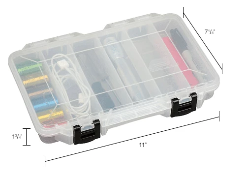 Plano Molding Plano StowAway® 6 Fixed Compartment Box, 11"L x 7-1/4"W x 1-3/4"H, Clear - Pkg Qty 6 13 Plano Molding Plano StowAway® 6 Fixed Compartment Box, 11"L x 7-1/4"W x 1-3/4"H, Clear - Pkg Qty 6 - Image 13