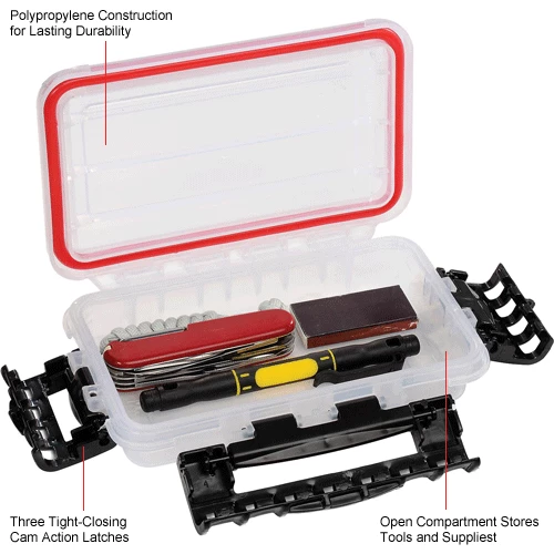 Plano Molding Plano Guide Waterproof StowAway® w/O-Ring Seal Box, 7-3/8"L x 4-1/2"W x1-3/4"H, Clear - Pkg Qty 2 10 Plano Molding Plano Guide Waterproof StowAway® w/O-Ring Seal Box, 7-3/8"L x 4-1/2"W x1-3/4"H, Clear - Pkg Qty 2 - Image 10