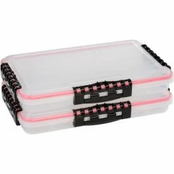 Plano Molding Plano Guide Waterproof StowAway® w/O-Ring Seal Box, 14"W x 9"D x 1-7/8"H, Clear - Pkg Qty 2 -Containers & Organizers Sales Store 493272 08