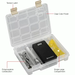 Plano Molding Plano ProLatch™ StowAway® Open Compartment Box, 9"L x 7"W x 2"H, Clear - Pkg Qty 6 -Containers & Organizers Sales Store 493285 1wco