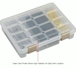 Plano Molding Plano ProLatch™ StowAway® Open Compartment Box, 9"L x 7"W x 2"H, Clear - Pkg Qty 6 -Containers & Organizers Sales Store 493285 2wco