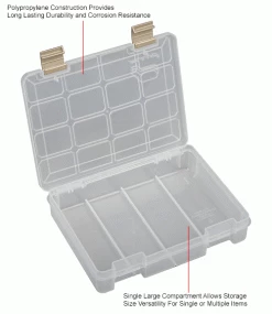 Plano Molding Plano ProLatch™ StowAway® Open Compartment Box, 9"L x 7"W x 2"H, Clear - Pkg Qty 6 -Containers & Organizers Sales Store 493285 3wco