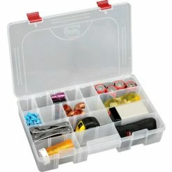 Plano Molding Plano ProLatch™ StowAway® 6-21 Adjustable Compartment Box, 14"Wx9-1/8"Dx2-13/16"H, Clear - Pkg Qty 3