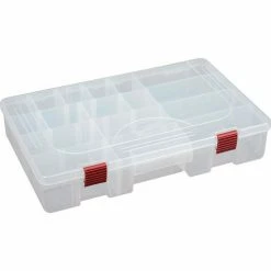Plano Molding Plano ProLatch™ StowAway® 6-21 Adjustable Compartment Box, 14"Wx9-1/8"Dx2-13/16"H, Clear - Pkg Qty 3 -Containers & Organizers Sales Store 493286 06