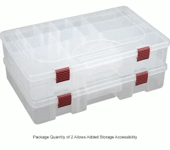 Plano Molding Plano ProLatch™ StowAway® 6-21 Adjustable Compartment Box, 14"Wx9-1/8"Dx2-13/16"H, Clear - Pkg Qty 3 -Containers & Organizers Sales Store 493286 4wco