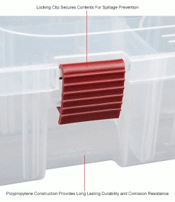 Plano Molding Plano ProLatch™ StowAway® 6-21 Adjustable Compartment Box, 14"Wx9-1/8"Dx2-13/16"H, Clear - Pkg Qty 3 -Containers & Organizers Sales Store 493286 5wco