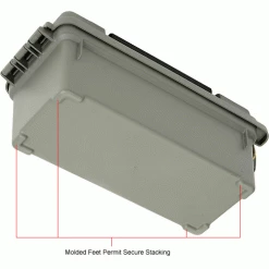 Plano Molding 1212-02 Water Resistant Ammo Storage Box, 13-3/4"L x 5-5/8"W x 5-9/16"H, Green -Containers & Organizers Sales Store 493294 3wco