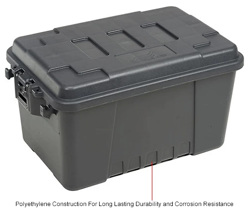 Plano Molding 161900 56 Quart Storage Trunk, 24"L x 15"W x 13"H, Black 8 Plano Molding 161900 56 Quart Storage Trunk, 24"L x 15"W x 13"H, Black - Image 8