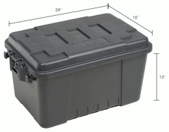 Plano Molding 161900 56 Quart Storage Trunk, 24"L x 15"W x 13"H, Black 25 Plano Molding 161900 56 Quart Storage Trunk, 24"L x 15"W x 13"H, Black -Containers & Organizers Sales Store 493296IN dim