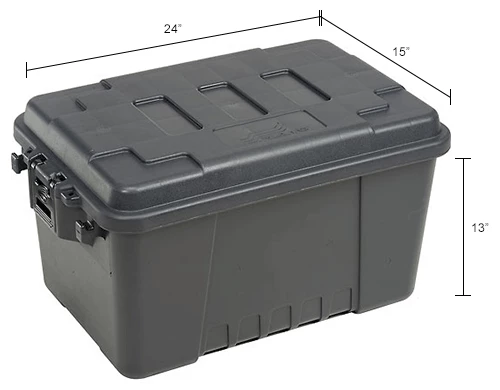 Plano Molding 161900 56 Quart Storage Trunk, 24"L x 15"W x 13"H, Black 13 Plano Molding 161900 56 Quart Storage Trunk, 24"L x 15"W x 13"H, Black - Image 13