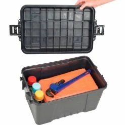 Plano Molding 161900 56 Quart Storage Trunk, 24"L x 15"W x 13"H, Black 16 Plano Molding 161900 56 Quart Storage Trunk, 24"L x 15"W x 13"H, Black -Containers & Organizers Sales Store 493296 03