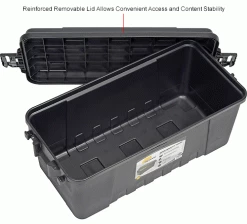 Plano Molding 1719-00 68 Quart Storage Trunk, 30"L x 14-1/4"W x 12-3/4"H, Black -Containers & Organizers Sales Store 493297IN 2wco