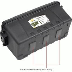 Plano Molding 1719-00 68 Quart Storage Trunk, 30"L x 14-1/4"W x 12-3/4"H, Black -Containers & Organizers Sales Store 493297IN 4wco