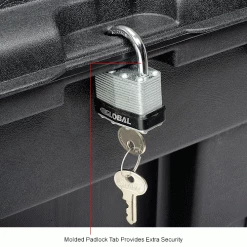 Plano Molding 191900 110 Quart Mobile Storage Trunk, 37-3/4"L x 18-1/4"W x 14"H Black -Containers & Organizers Sales Store 493298IN 4wco