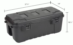 Plano Molding 191900 110 Quart Mobile Storage Trunk, 37-3/4"L x 18-1/4"W x 14"H Black -Containers & Organizers Sales Store 493298IN dim