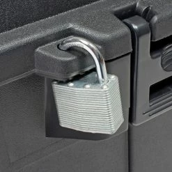 Plano Molding 191900 110 Quart Mobile Storage Trunk, 37-3/4"L x 18-1/4"W x 14"H Black -Containers & Organizers Sales Store 493298 08