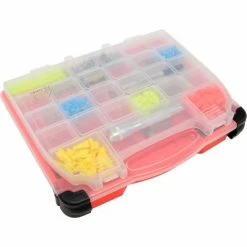 Plano Molding Plano Stow N Go Singled-Sided LockJaw 15-54 Adjustable Compartment Box, 14.5"Wx3-3/8"Dx11-3/4"H,Red