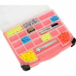 Plano Molding Plano Stow N Go Singled-Sided LockJaw 15-54 Adjustable Compartment Box, 14.5"Wx3-3/8"Dx11-3/4"H,Red -Containers & Organizers Sales Store 493303 02