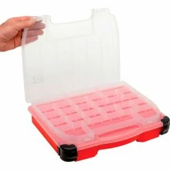 Plano Molding Plano Stow N Go Singled-Sided LockJaw 15-54 Adjustable Compartment Box, 14.5"Wx3-3/8"Dx11-3/4"H,Red -Containers & Organizers Sales Store 493303 05