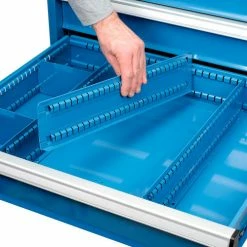 Global Industrial™ Divider Kit for 6"H Drawer of Modular Drawer Cabinet 30"Wx27"D, Blue -Containers & Organizers Sales Store 493321 03 1