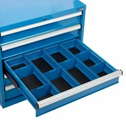 Global Industrial™ Divider Kit for 6"H Drawer of Modular Drawer Cabinet 30"Wx27"D, Blue -Containers & Organizers Sales Store 493321 10 1