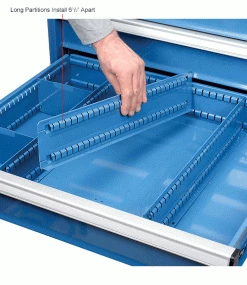 Global Industrial™ Divider Kit for 5"H Drawer of Modular Drawer Cabinet 30"Wx27"D, Blue -Containers & Organizers Sales Store 493321 4wco