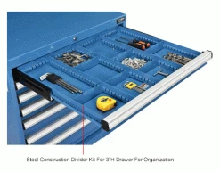 Global Industrial™ Divider Kit for 3"H Drawer of Modular Drawer Cabinet 30"Wx27"D, Blue -Containers & Organizers Sales Store 493341IN 1wco